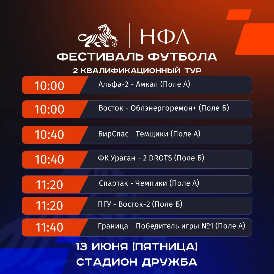 Фестиваль футбола, 2 квалификационный тур