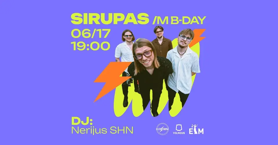 Бесплатный музыкальный вечер с группой «Sirupas» и DJ Nerijus SHN в Вильнюсе