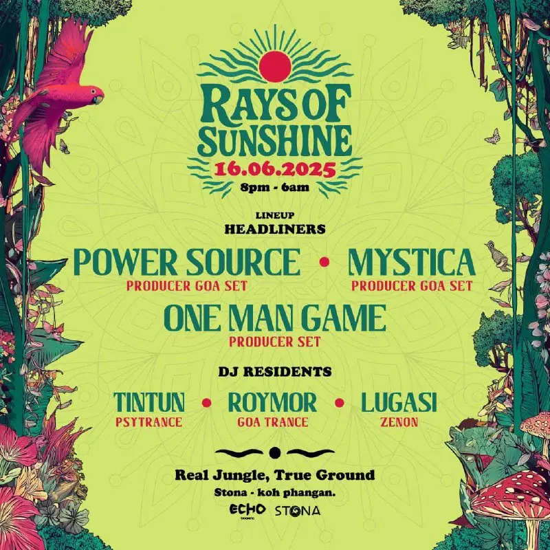 Psytrance & Goa Trance Madness in Koh Phangan – Rays of Sunshine!