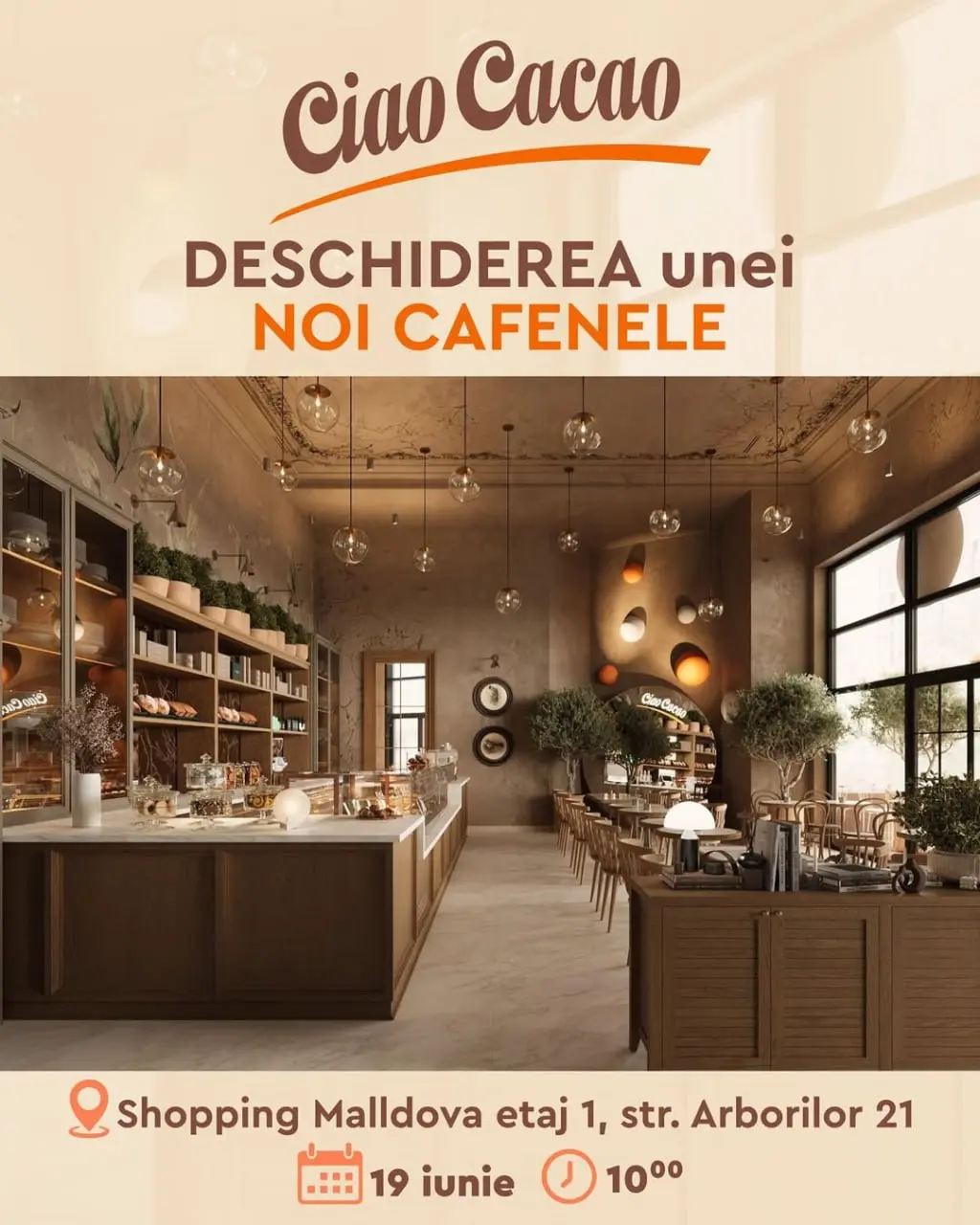 Открытие новой локации Ciao Cacao Cafe в Shopping MallDova