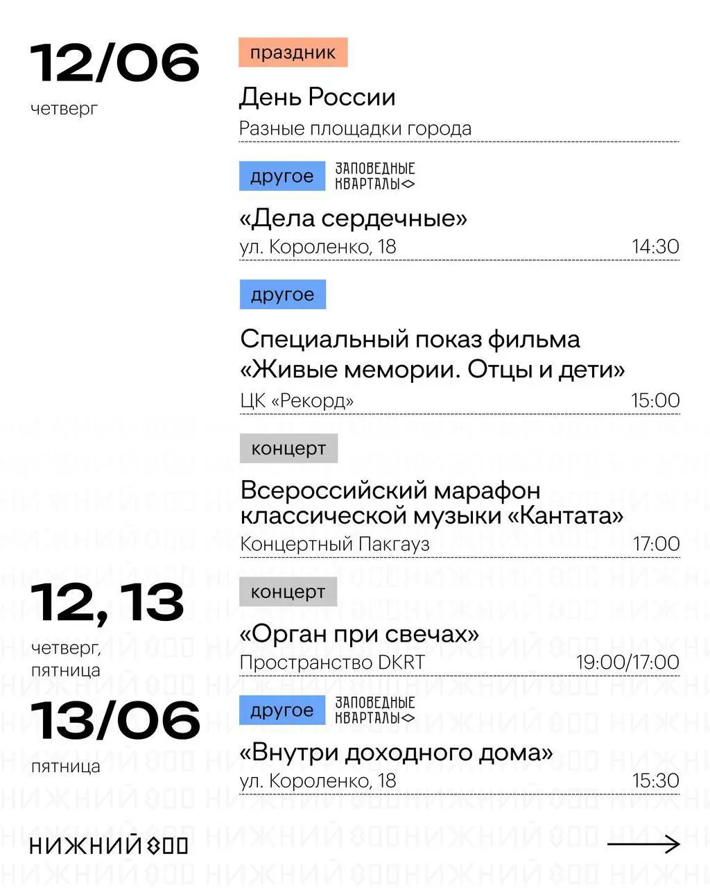 детская афиша событий