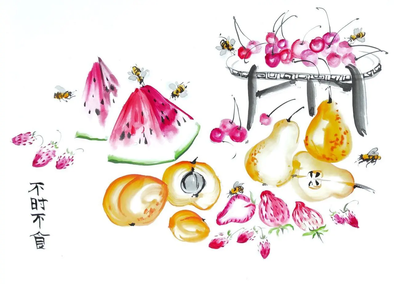 Мастер-класс по рисованию тушью "Вкусное лето"