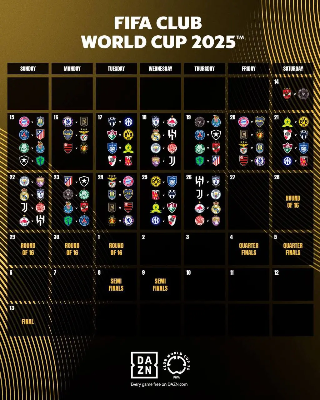 Календарь Клубного чемпионата мира-2025