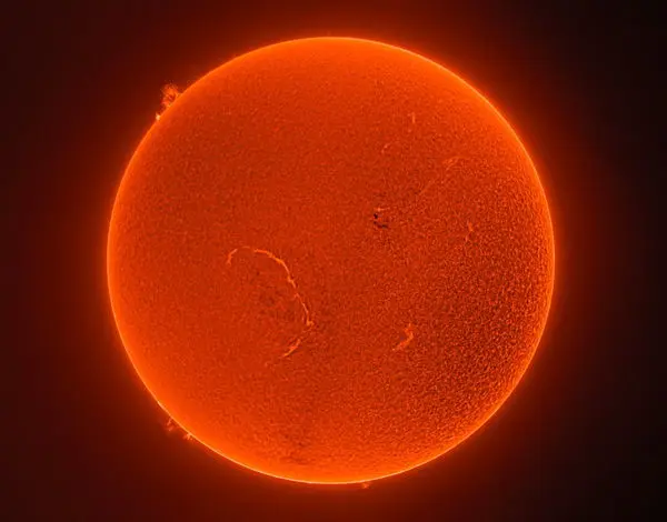 Наблюдение Солнца в хромосферный телескоп