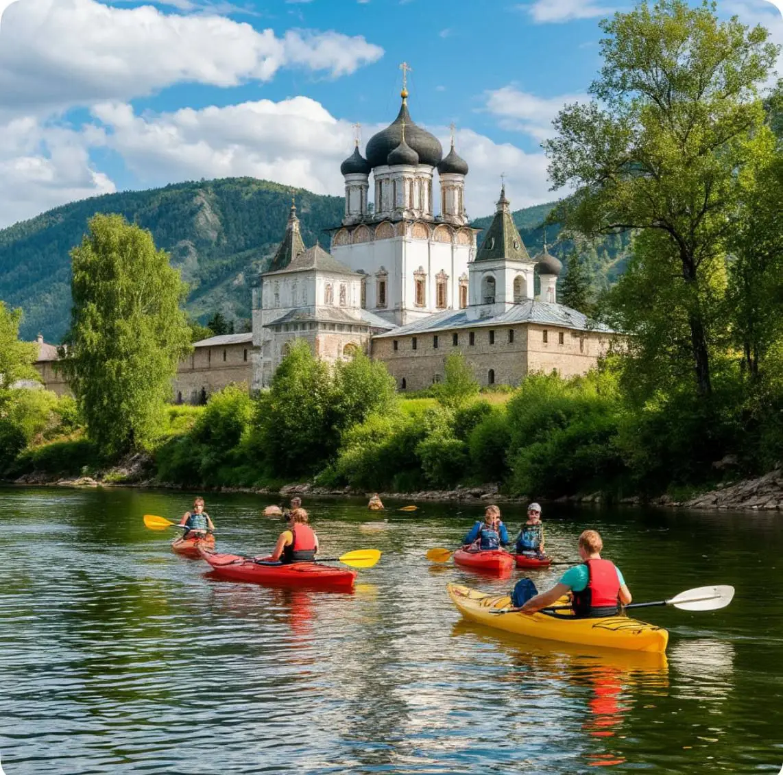 Сплав по Москве-реке для команды Family kayak & sap