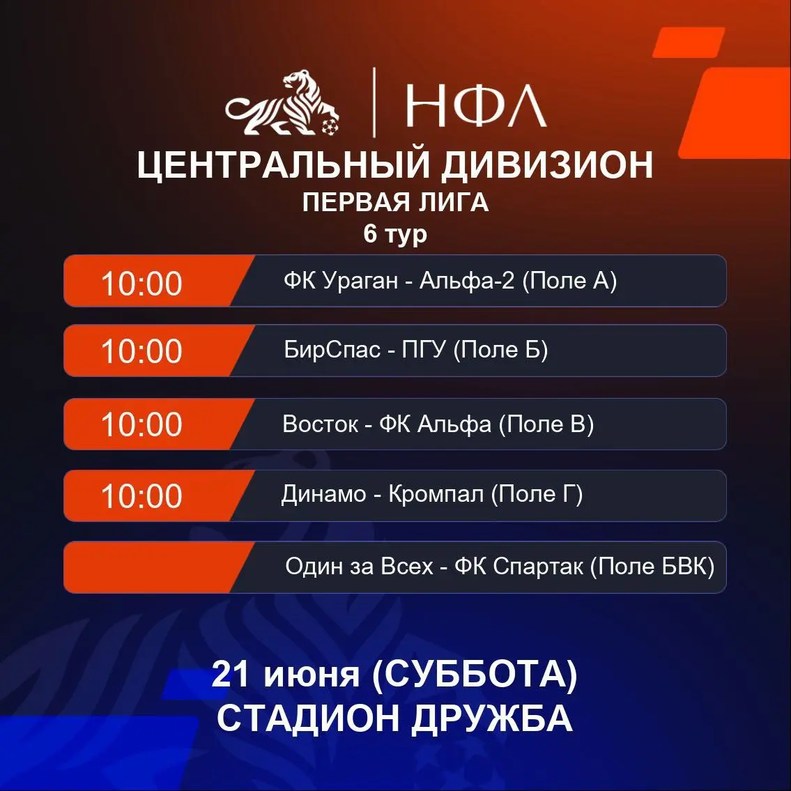 Неформальная Футбольная Лига (6+)