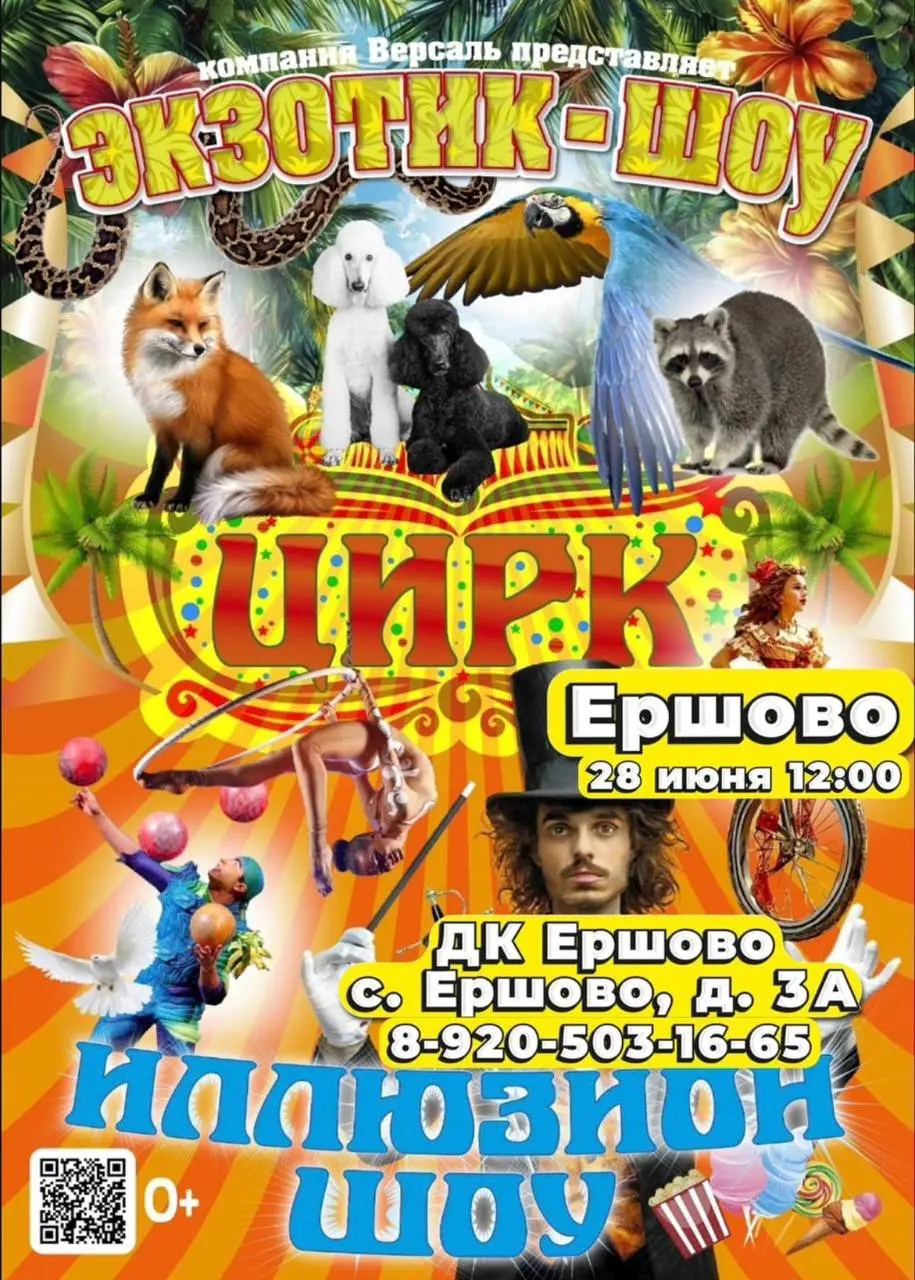 Цирковое шоу в Ершово 28 июня