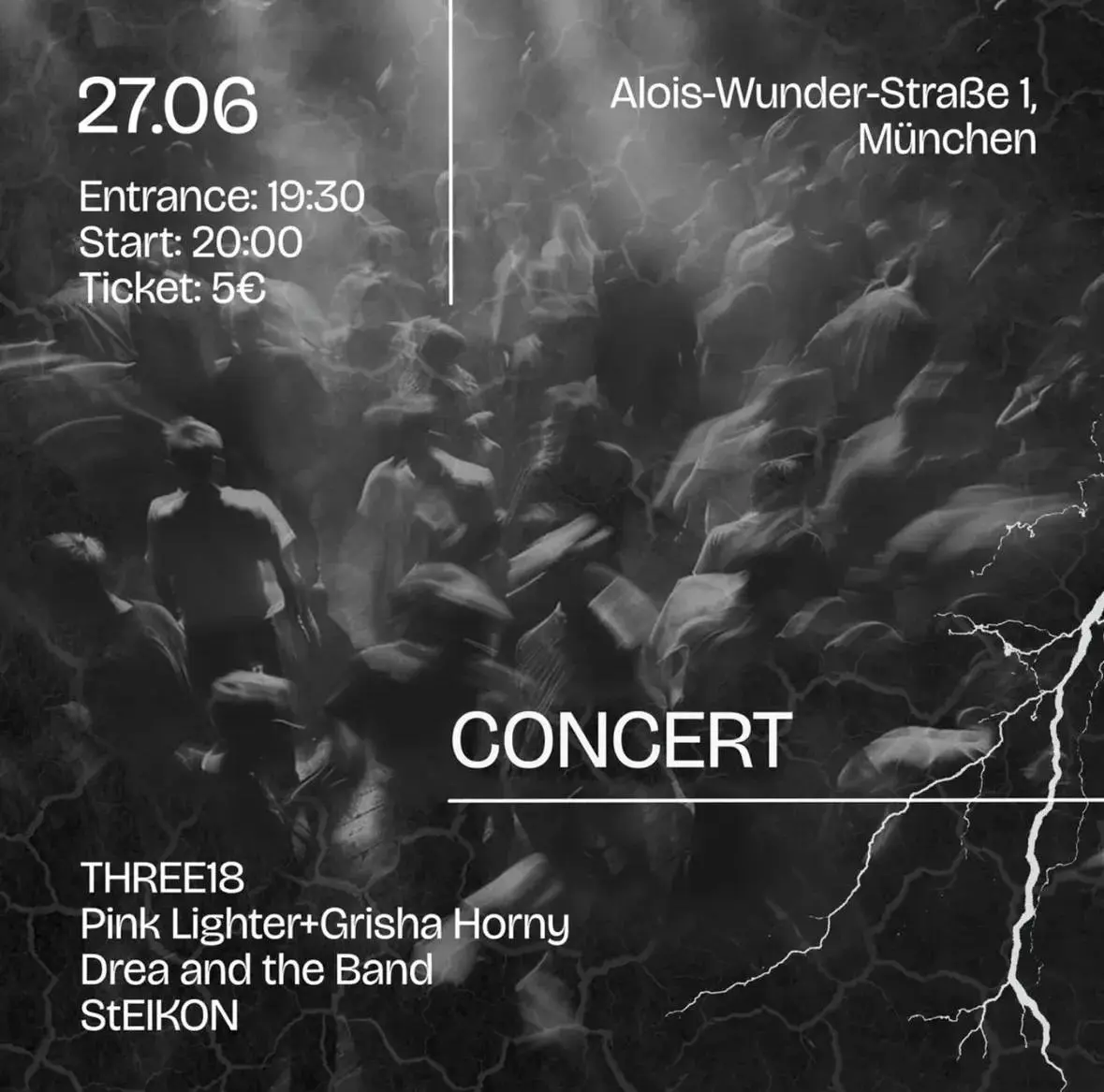 Вечер живой альтернативной музыки с молодыми коллективами из Мюнхена