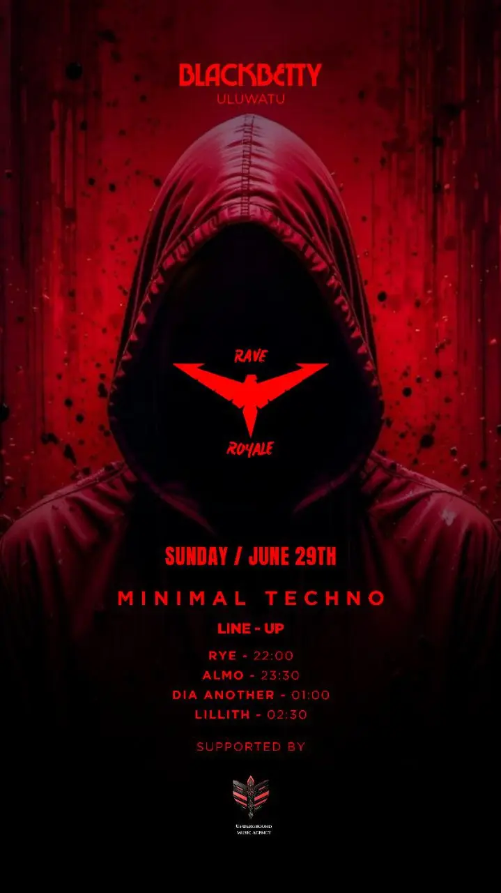 Biggest TECHNO PARTY- RAVE ROYALE V4, Зажигательная вечеринка Oops!, BABUSHKA TINDER PARTY, Вечеринка STUDIO90, JUNGLE RITUALS, THE GATES OF BALI, Techno party RAVE ROYALE V5, The Garden