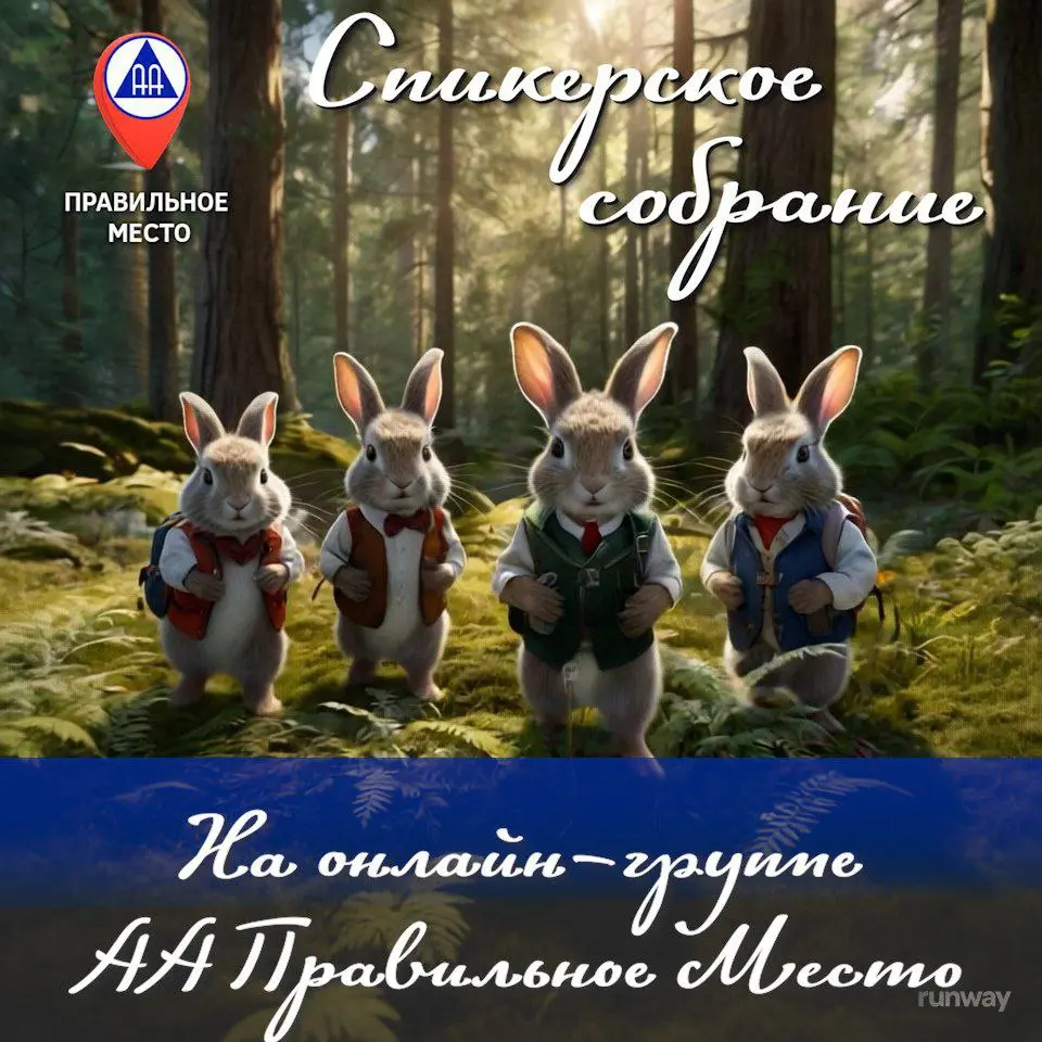 СПИКЕРСКОЕ СОБРАНИЕ на онлайн группе АА "Правильное место"