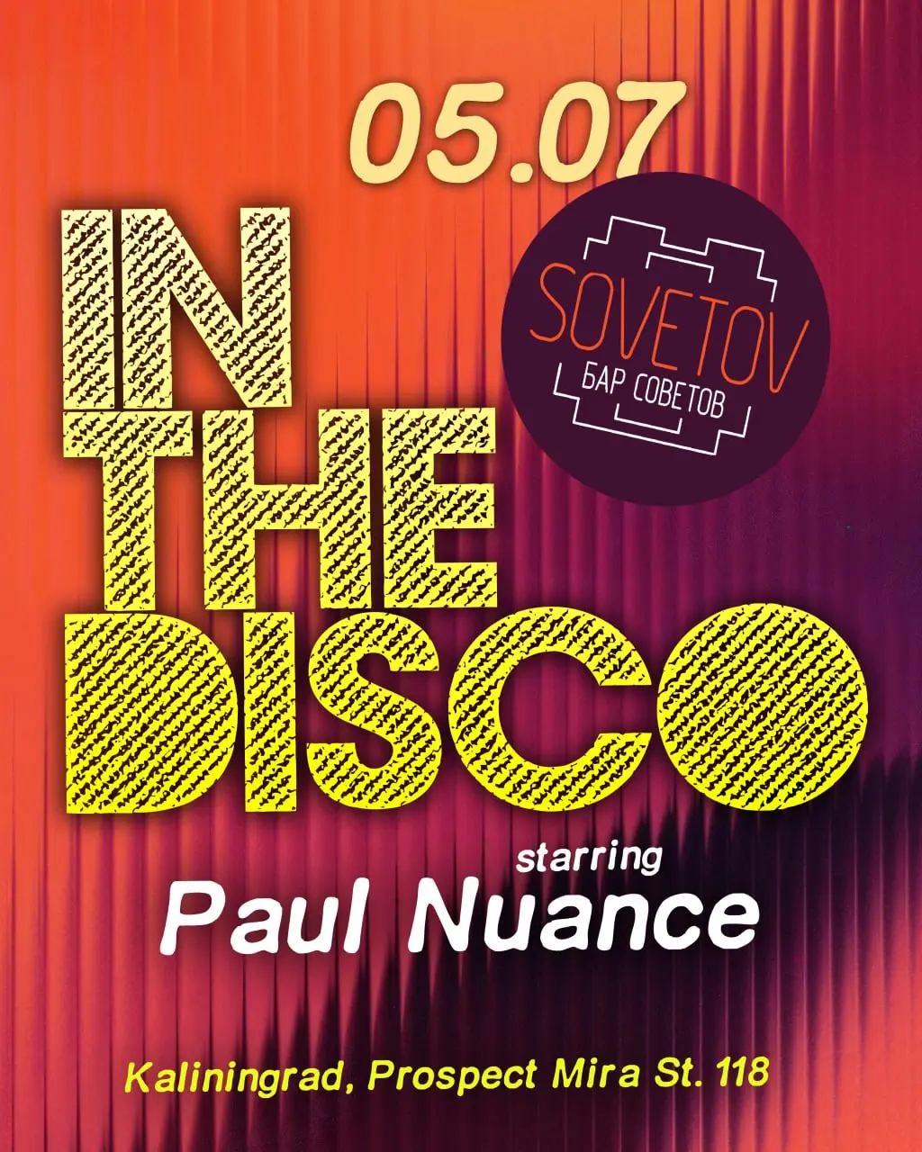 Disco-fever event with DJ Paul Nuance