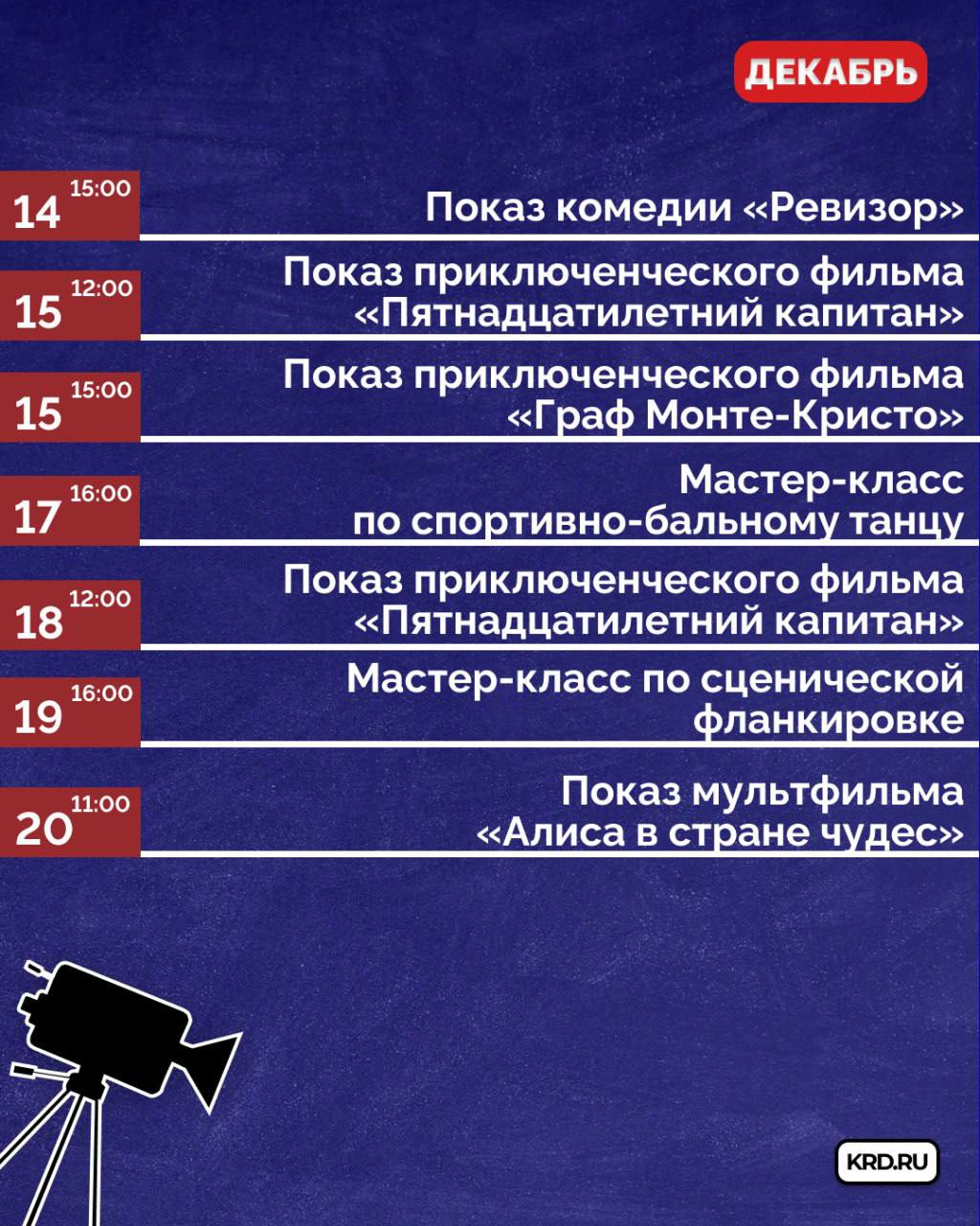 Афиша бесплатных мероприятий в кинотеатре «Болгария»