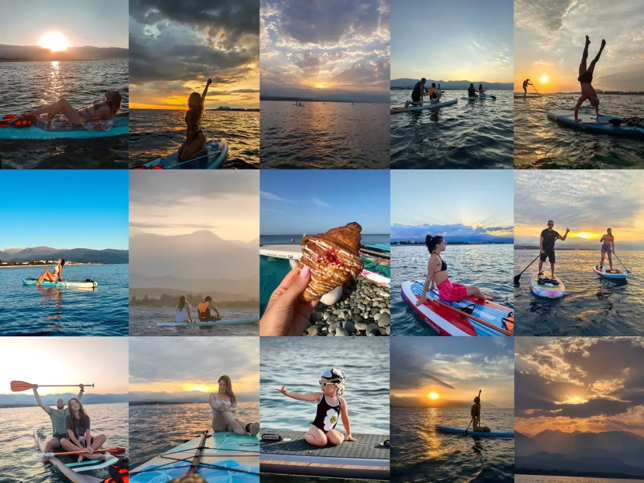 Встреча рассвета в Адлере на SUP досках