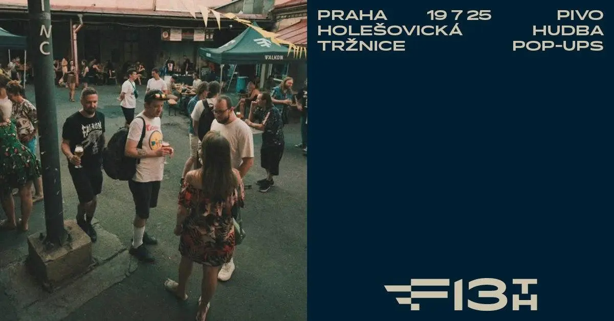 Празднование 13-летия пивоварни Falkon на Голешовицком рынке