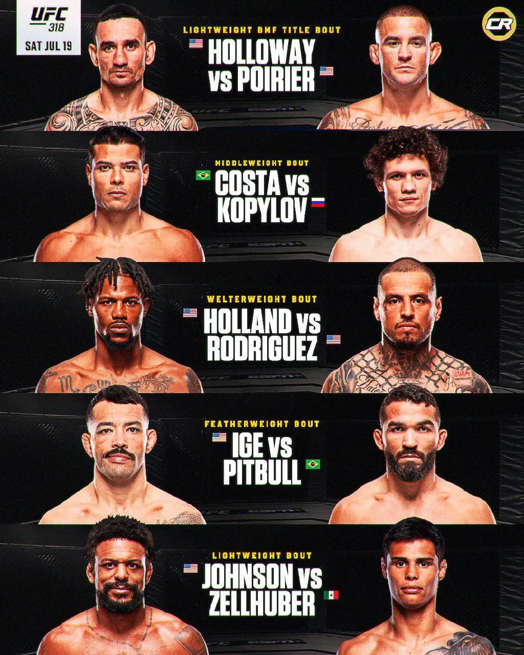 UFC 318 Main Card