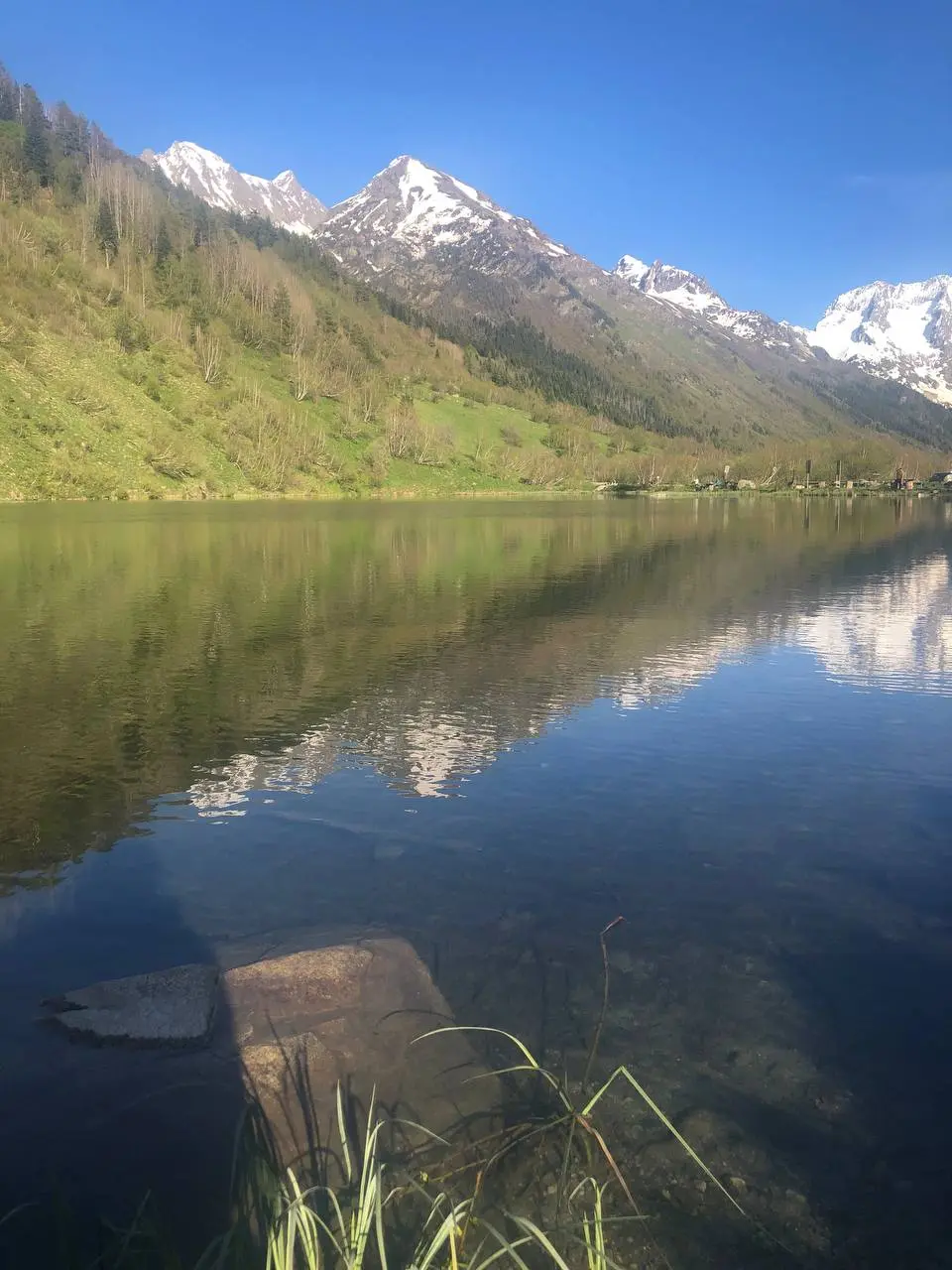 Добирательство группы на Чучхурские водопады и Туманное озеро