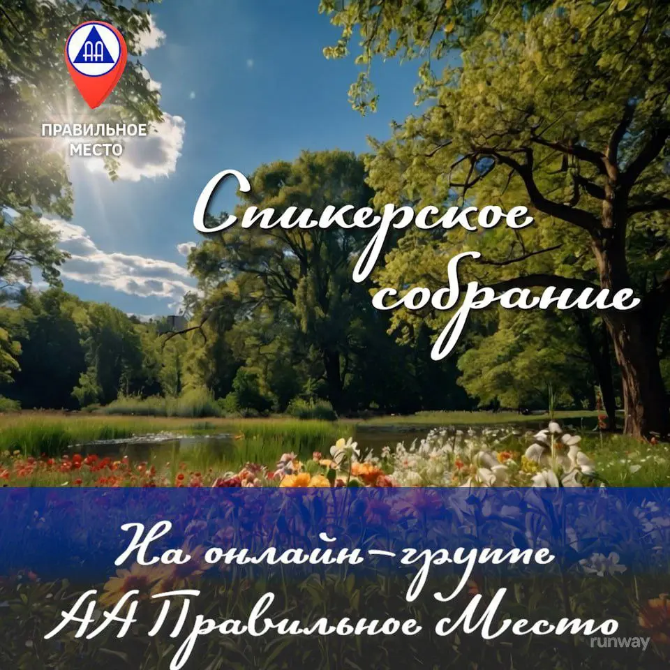 МИНИ-СПИКЕРСКОЕ СОБРАНИЕ на онлайн группе АА "Правильное место"