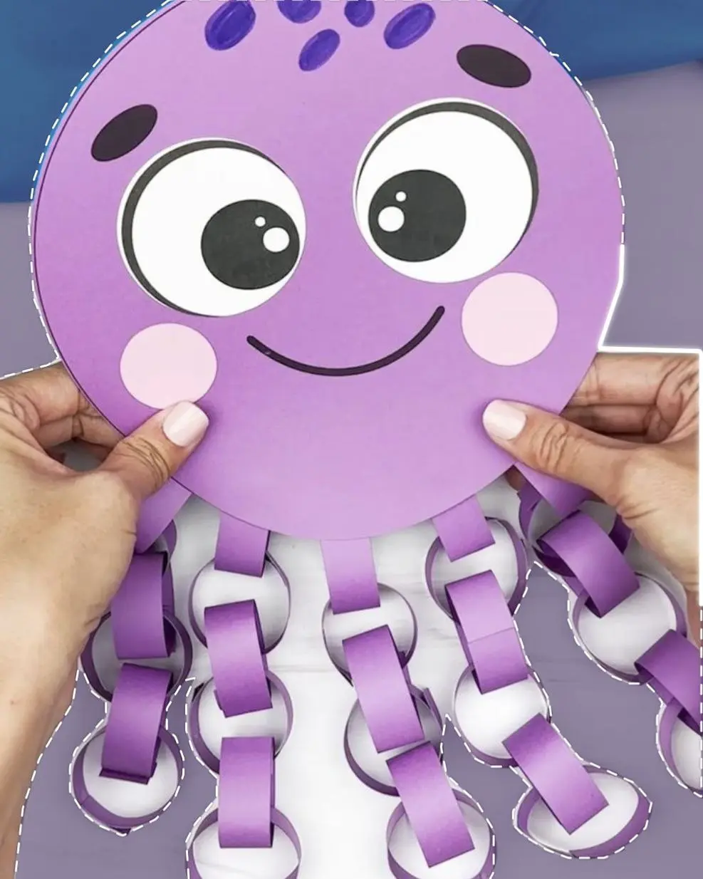 Детский МК - весёлый осьминог из бумаги.