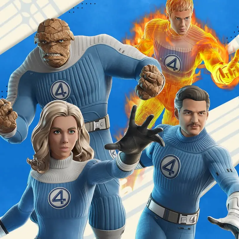 Выход скинов Фантастической 4 X Fortnite