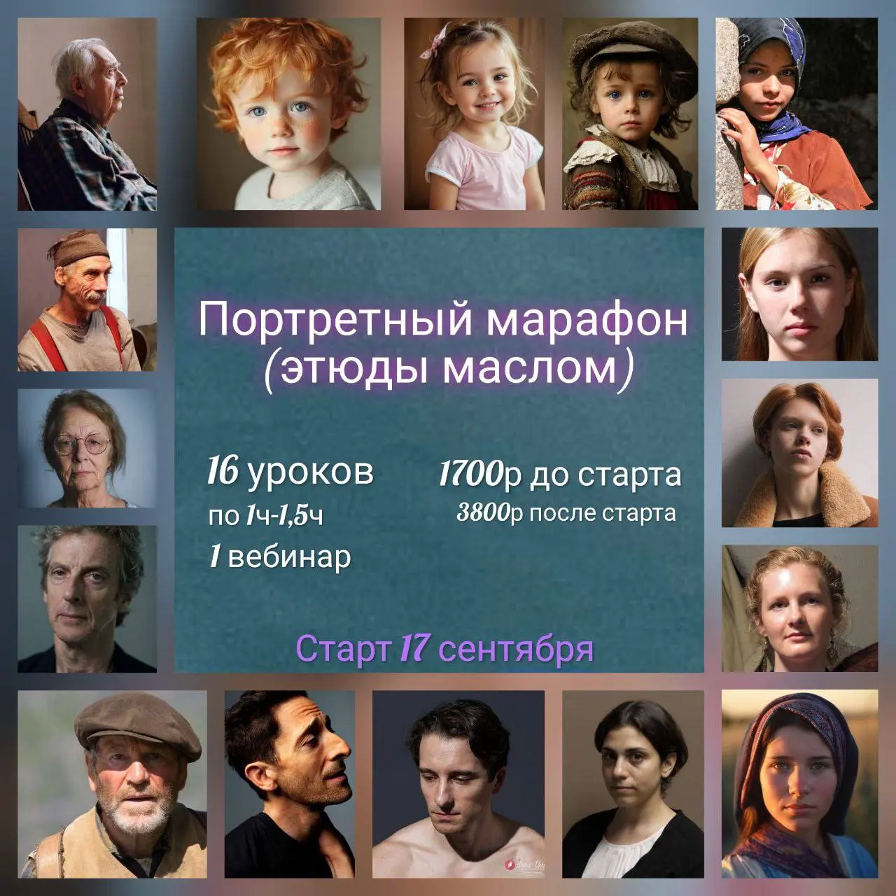 ПОРТРЕТНЫЙ МАРАФОН (этюды маслом)