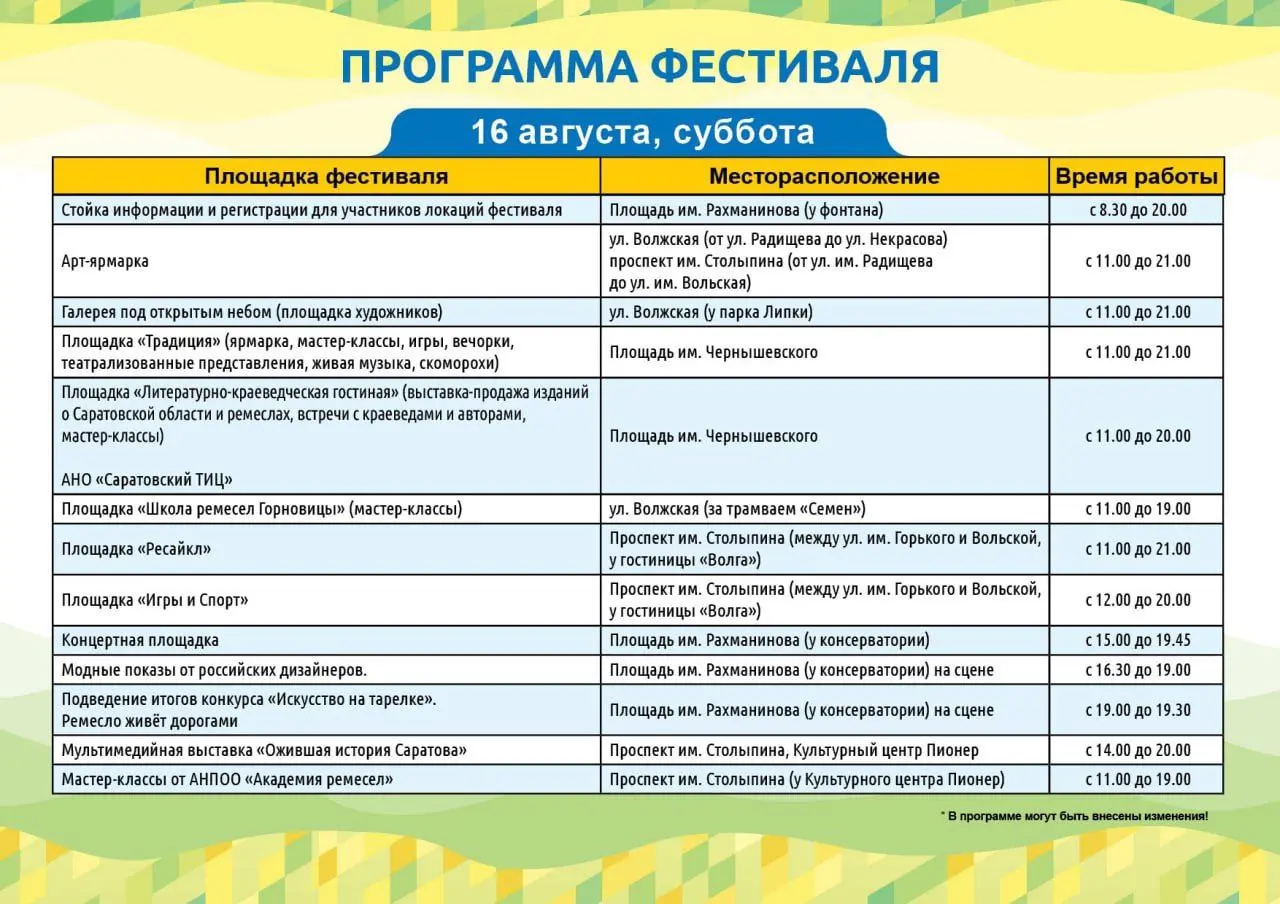 VIII фестиваль народных мастеров и художников «Палитра ремесел»
