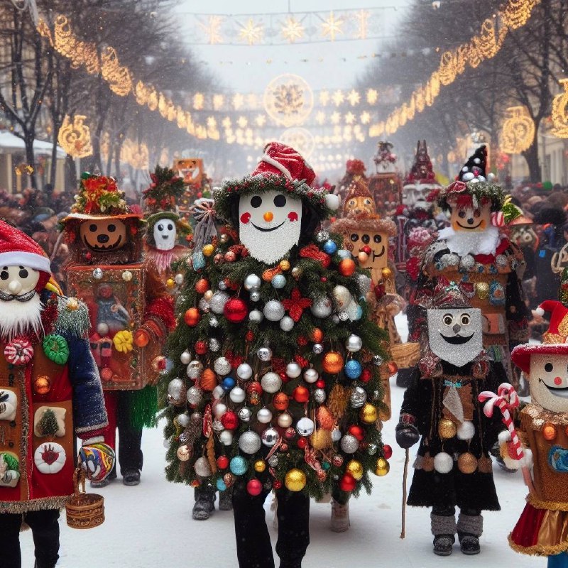 Парад новогодних игрушек и сказочных героев