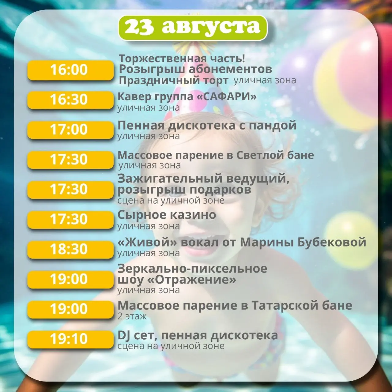 День рождения Нижнекамских Терм