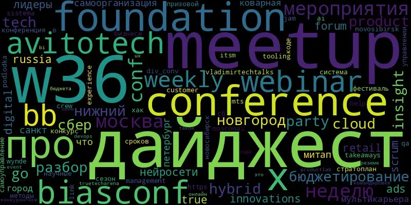 weekly мероприятия на неделю #w36 01.09—07.09