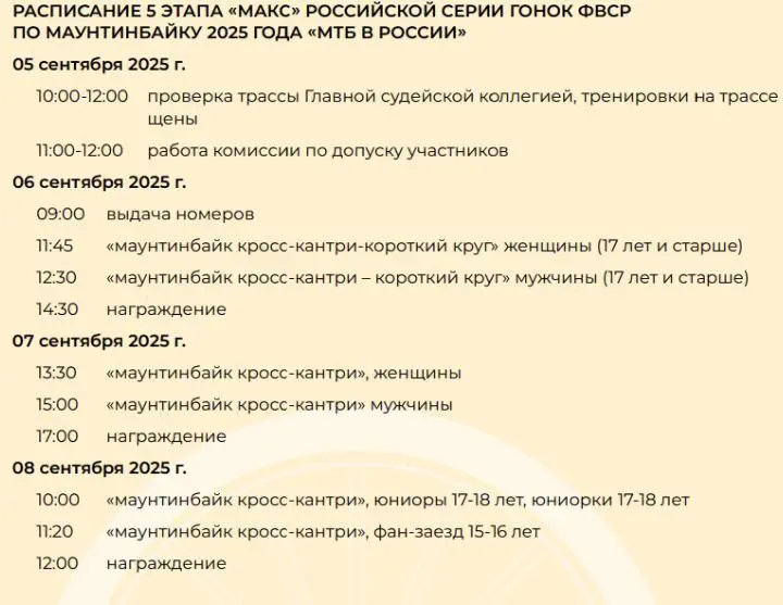 Макс Российской серии ФВСР и любительский Чемпионат России по маунтинбайку