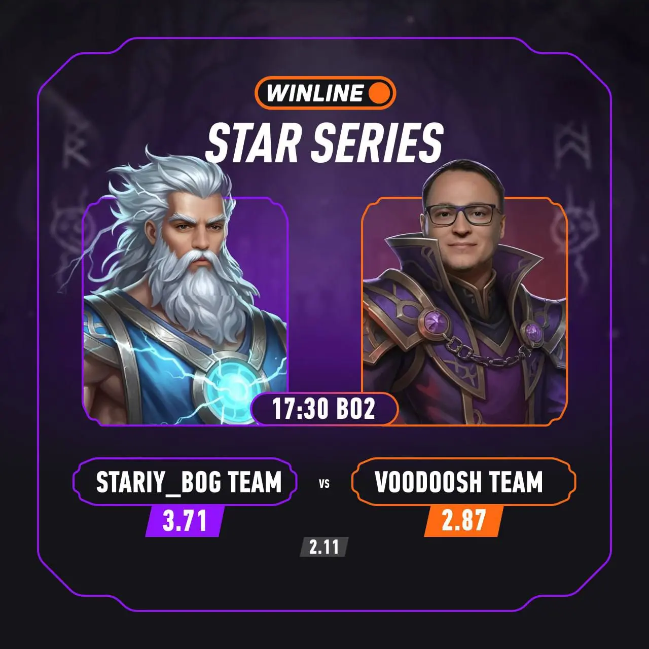 Winline Star Series Dota 2 opening match VS Team StariyBog