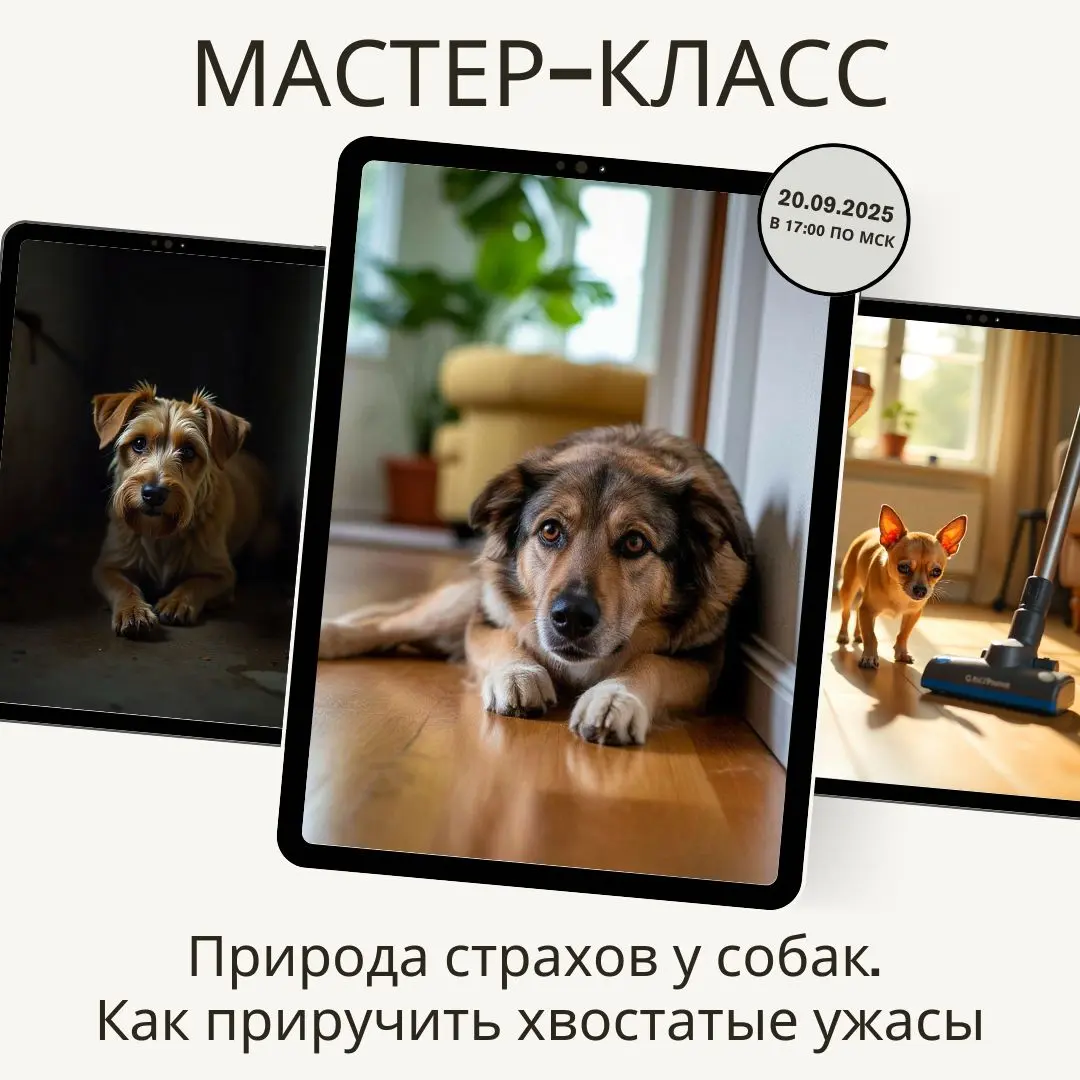 Мастер-класс “Природа страхов у собак. Как приручить хвостатые ужасы”