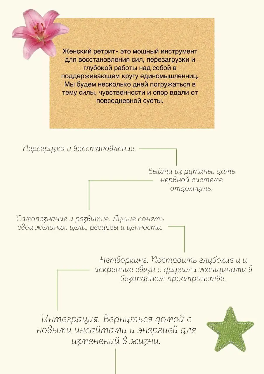 Ретрит «В теле женщины: Сила. Чувственность. Опоры»