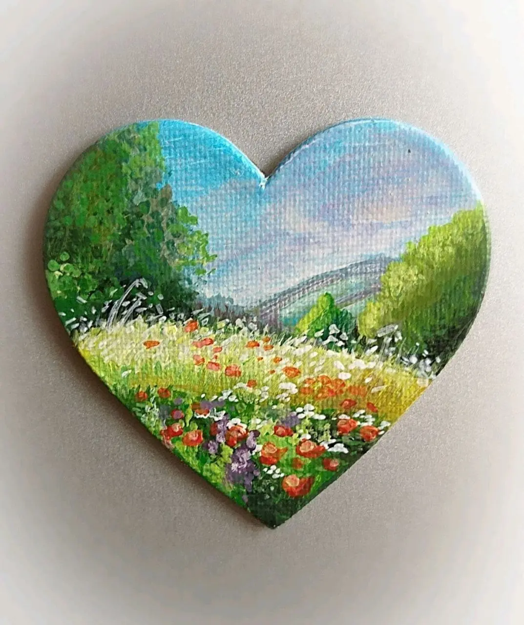 Open postcard on canvas painting master-class