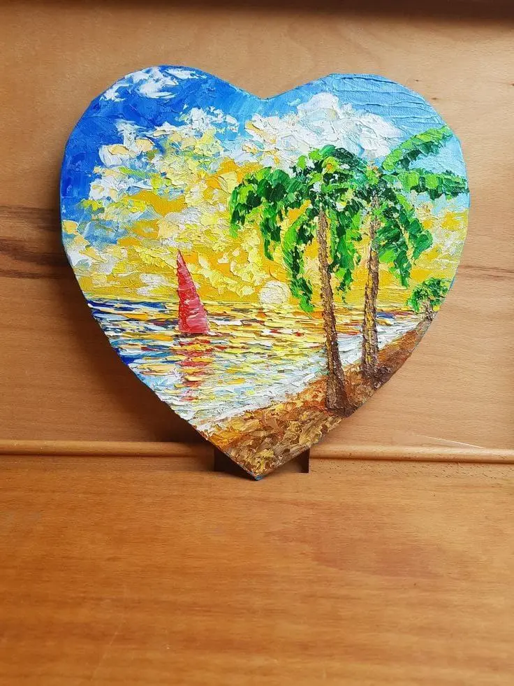 Open postcard on canvas painting master-class