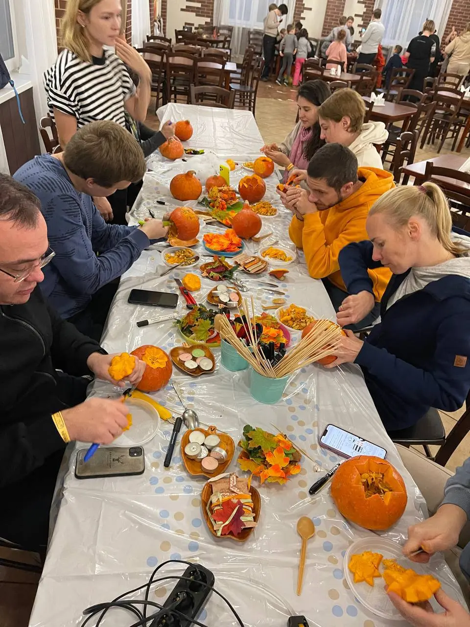 Halloween-themed content creation party