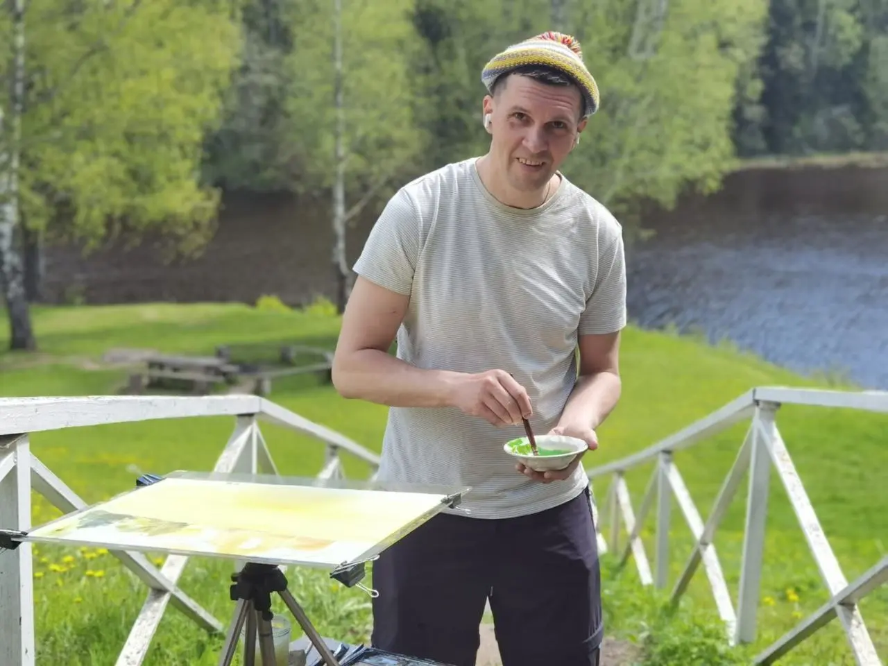 Осенний акварельный пленэр на Академичке