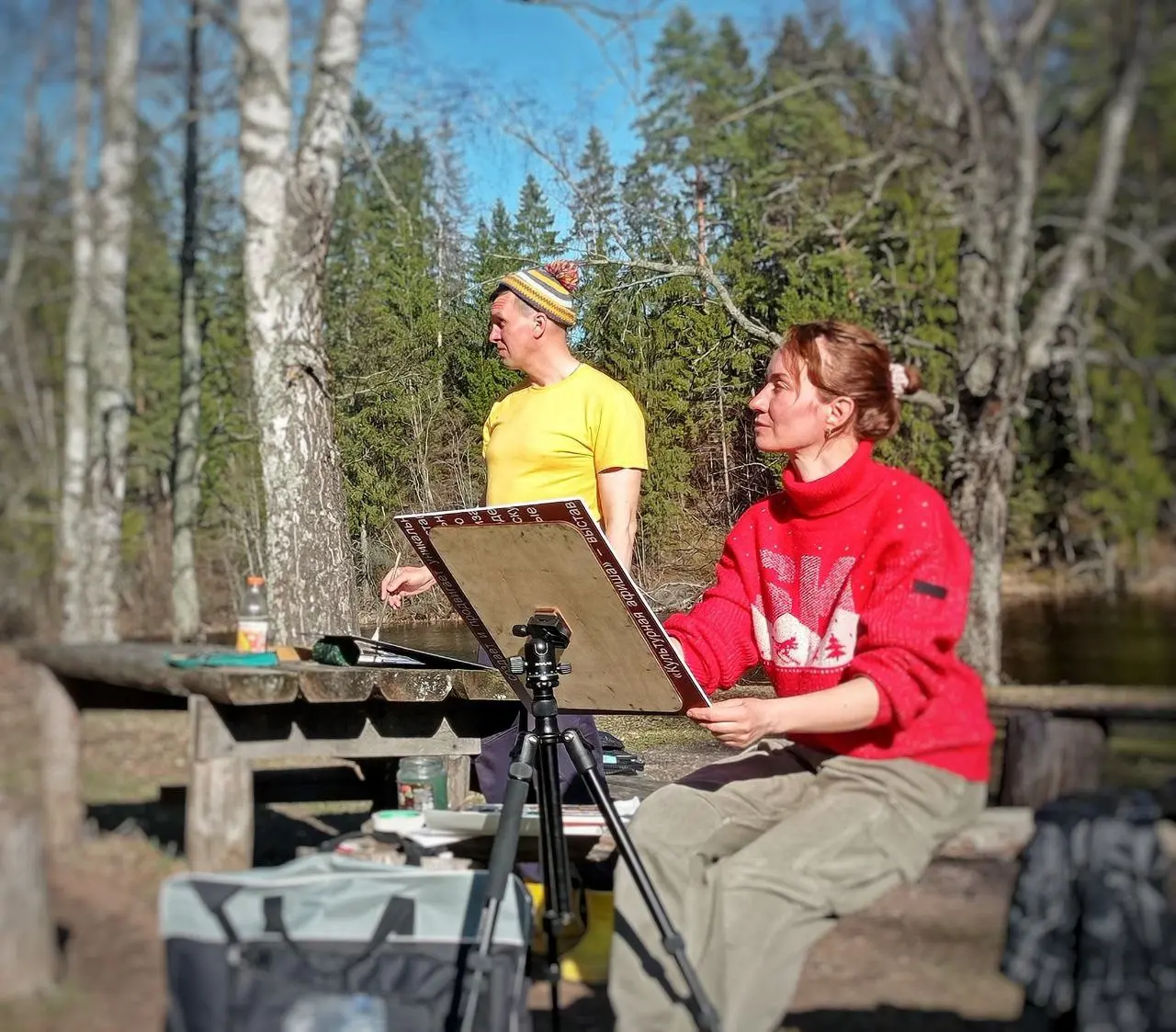 Осенний акварельный пленэр на Академичке