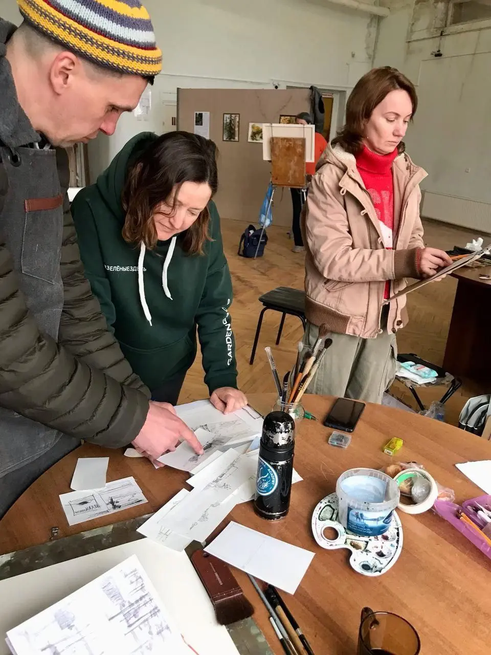 Осенний акварельный пленэр на Академичке