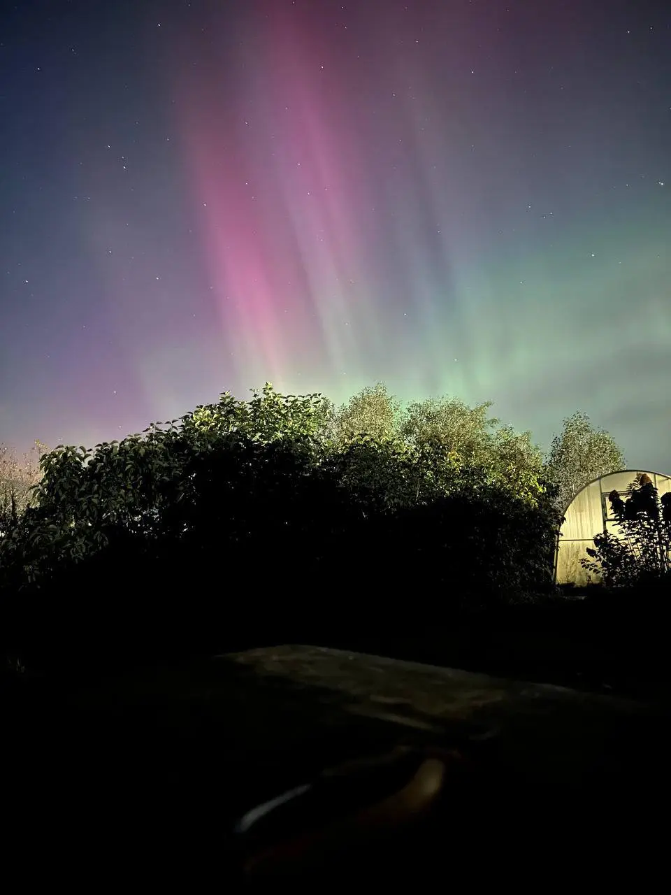 Северное сияние этой ночью