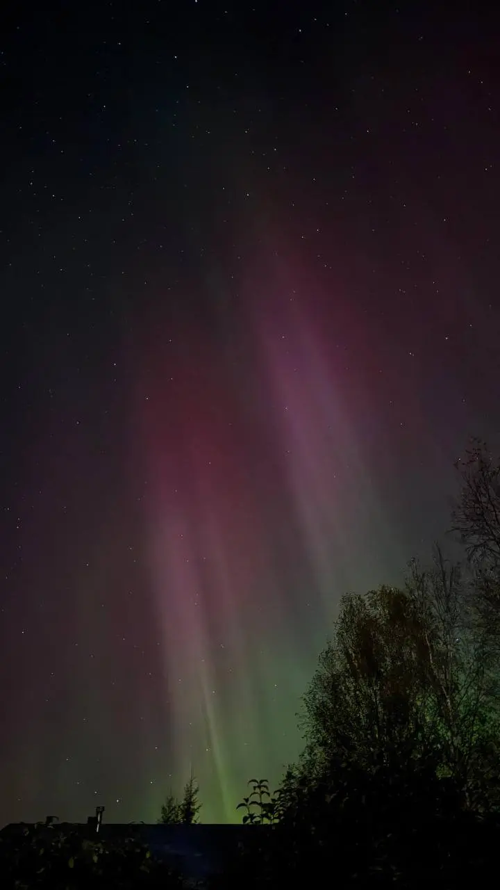 Северное сияние этой ночью