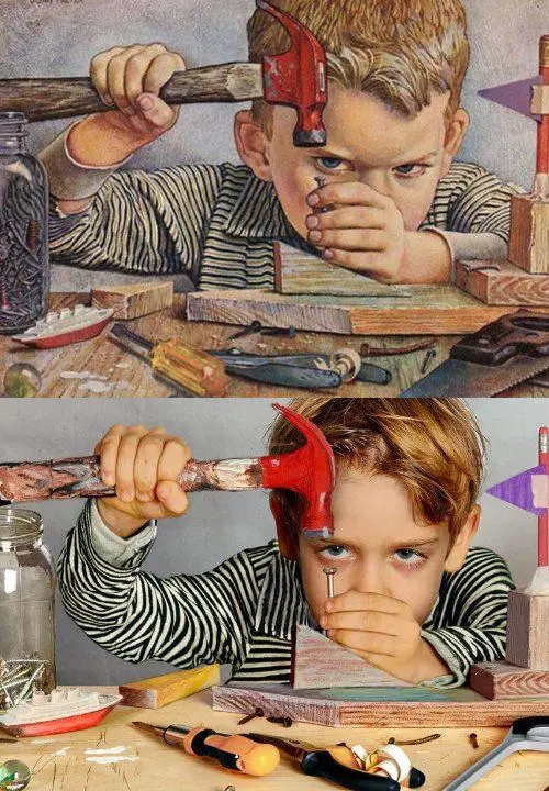 Мальчик с молотком