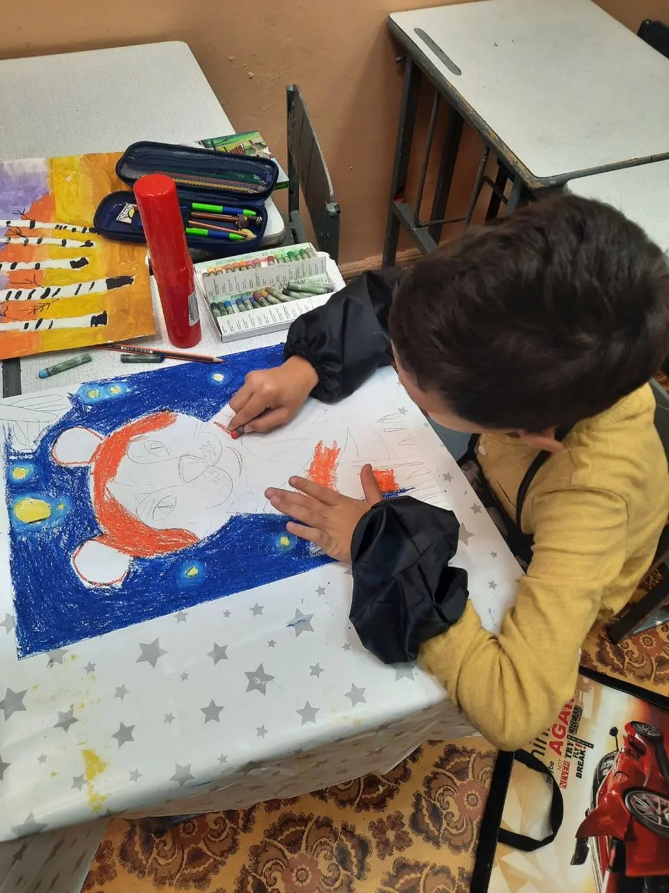 Изостудия Палитра - рисование Тигра для детей 7-8 лет