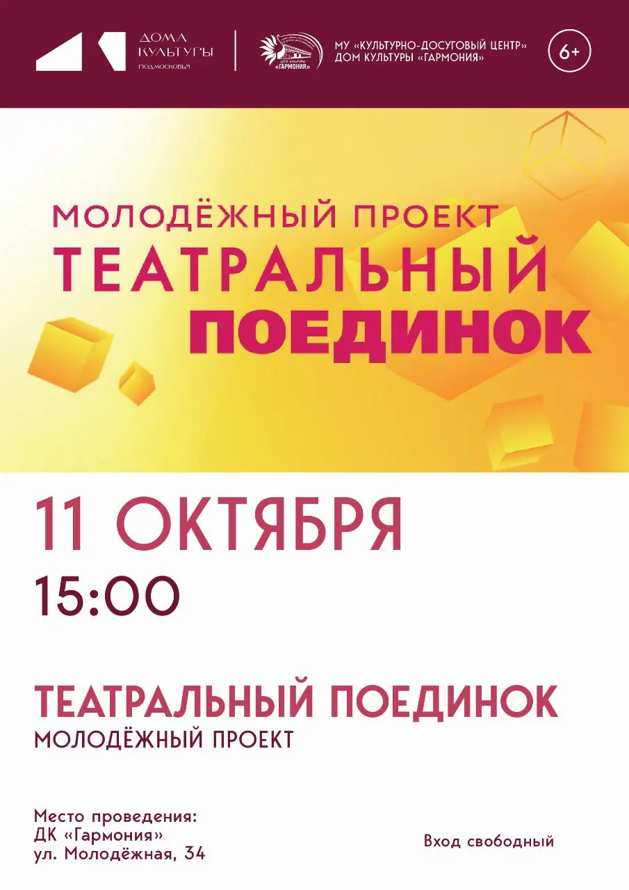 молодЁжный ПРОЕКТ ТЕАТРАЛЬНЫИ повдинок