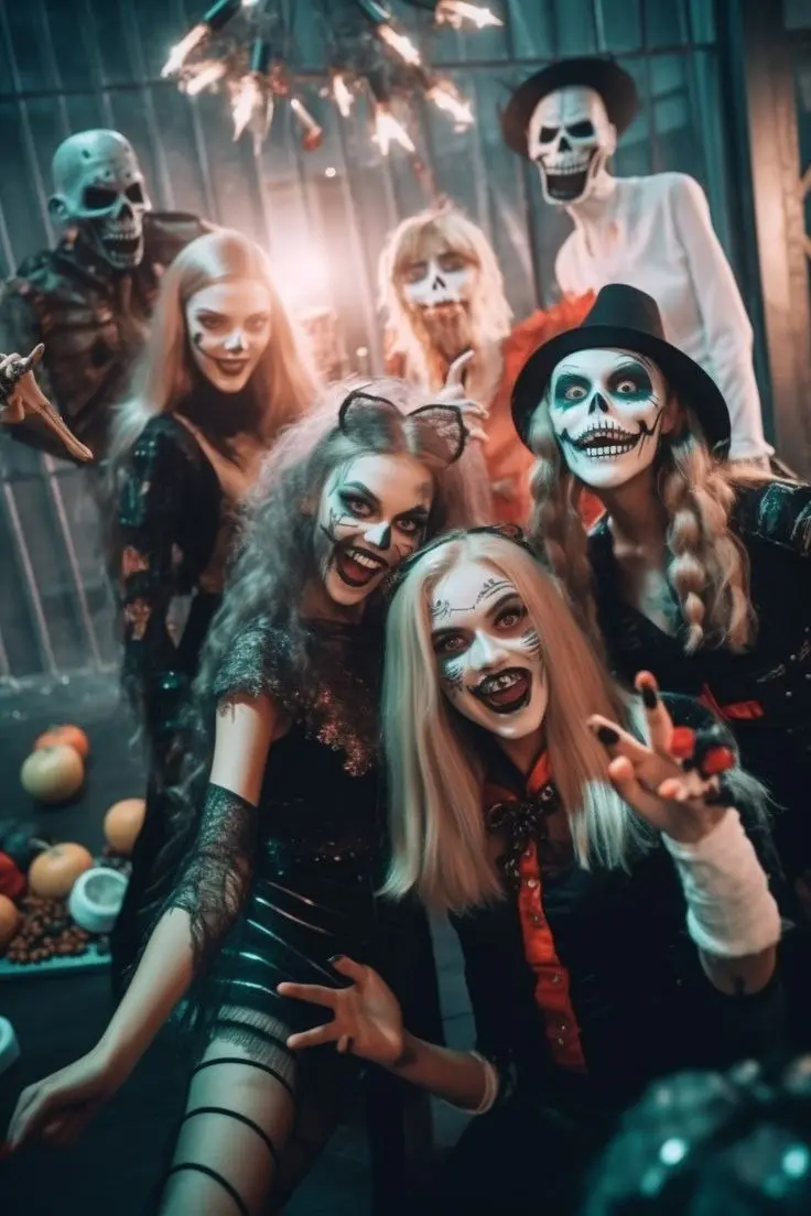 Хэллоуин вечеринка в тематике бала нечести, тёмного замка вампира или призраков