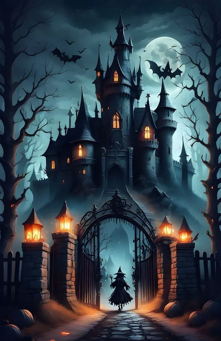 Хэллоуин вечеринка в тематике бала нечести, тёмного замка вампира или призраков