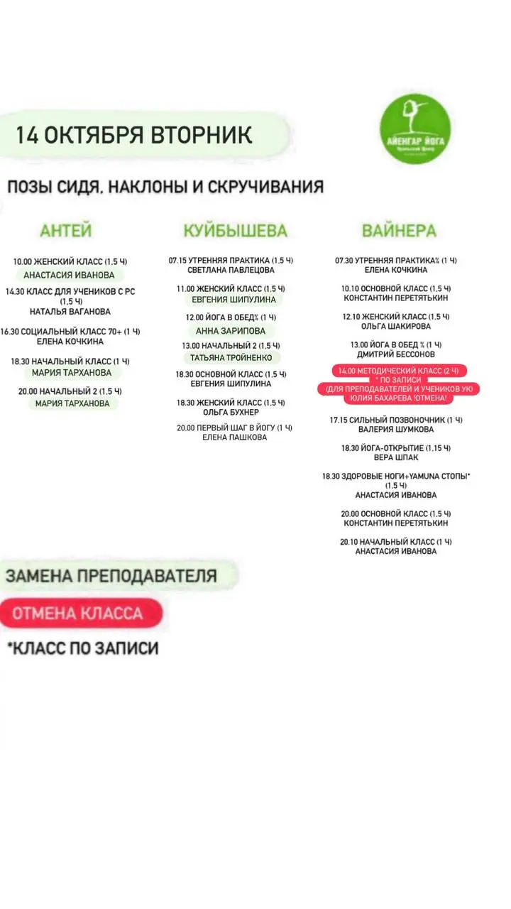 КЛАССЫ ЙОГИ ПО ЗАПИСИ