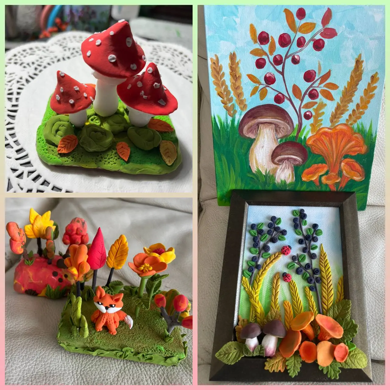 Осенний лес мастер-класс по лепке