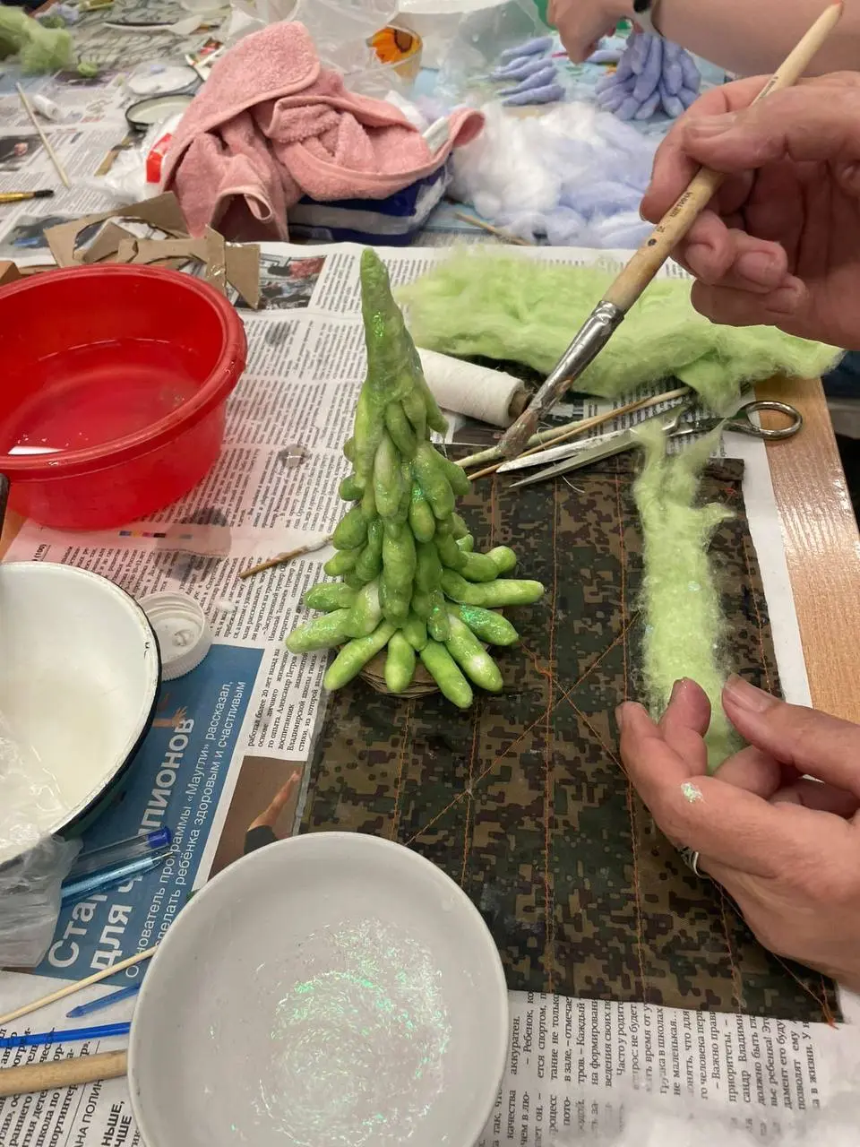 Мастер-класс «Елочка» (ватная игрушка)