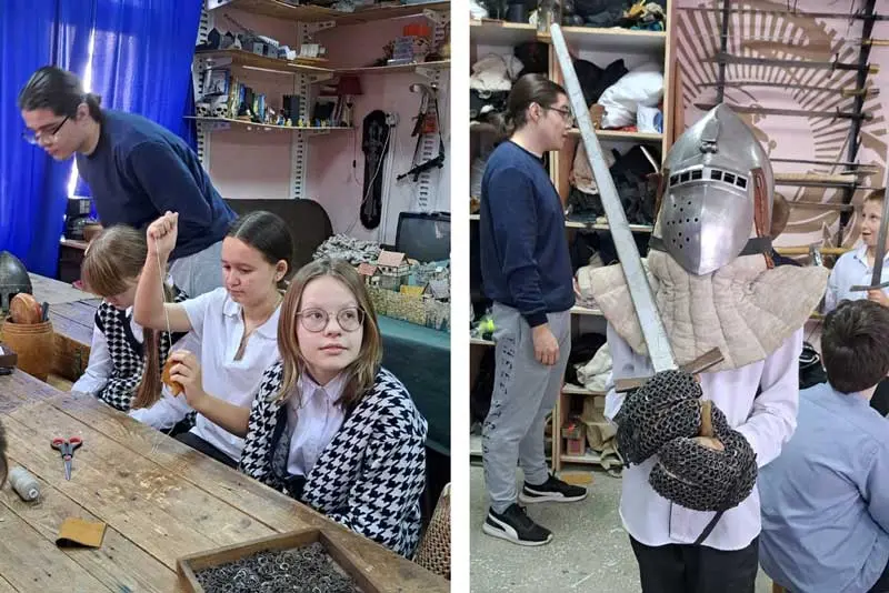 Новотроицкий клуб исторических реконструкций «Змей» погружает школьников в мир средневековья