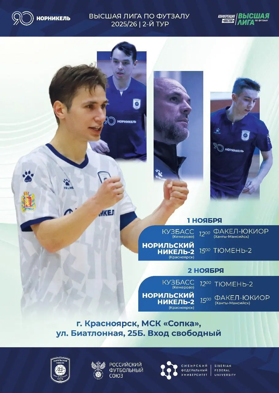 Высшая лига по футзалу 2025–2026. 2-й тур